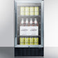 Summit 18" Wide Built-In Beverage Center with Black Cabinet