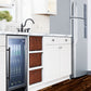 Summit 18" Wide Built-In Beverage Center with Black Cabinet