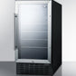 Summit 18" Wide Built-In Beverage Center with Black Cabinet