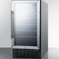 Summit 18" Wide Built-In Beverage Center with Stainless Steel Cabinet