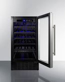 Summit 18" Wide Undercounter Wine Cellar (Panel Not Included)