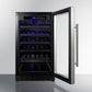 Summit 18" Wide Undercounter Wine Cellar (Panel Not Included)
