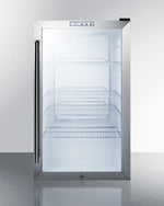 Summit 19" Wide Glass Door Beverage Center with Stainless Steel Cabinet