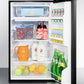 Summit 19" Wide Refrigerator-Freezer With Auto Defrost And Black Exterior ADA Compliant