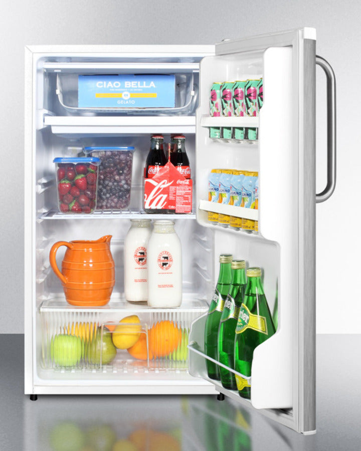 Summit 19" Wide Refrigerator-Freezer With Towel Bar Handle