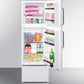 Summit 19" Wide Two-Door Refrigerator-Freezer with Towel Bar Handles