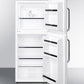 Summit 19" Wide Two-Door Refrigerator-Freezer with Towel Bar Handles