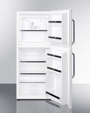 Summit 19" Wide Two-Door Refrigerator-Freezer with Towel Bar Handles