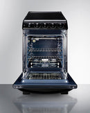 Summit 20" Wide Electric Smooth-Top Range in Black