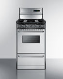 Summit 20" Wide Gas Range Open Burners