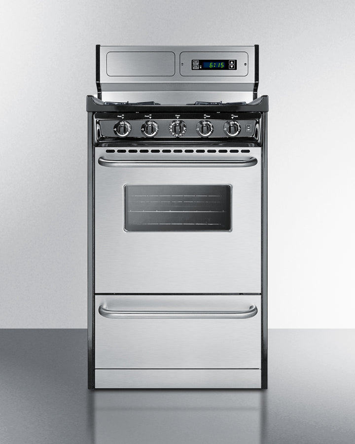 Summit 20" Wide Gas Range Open Burners