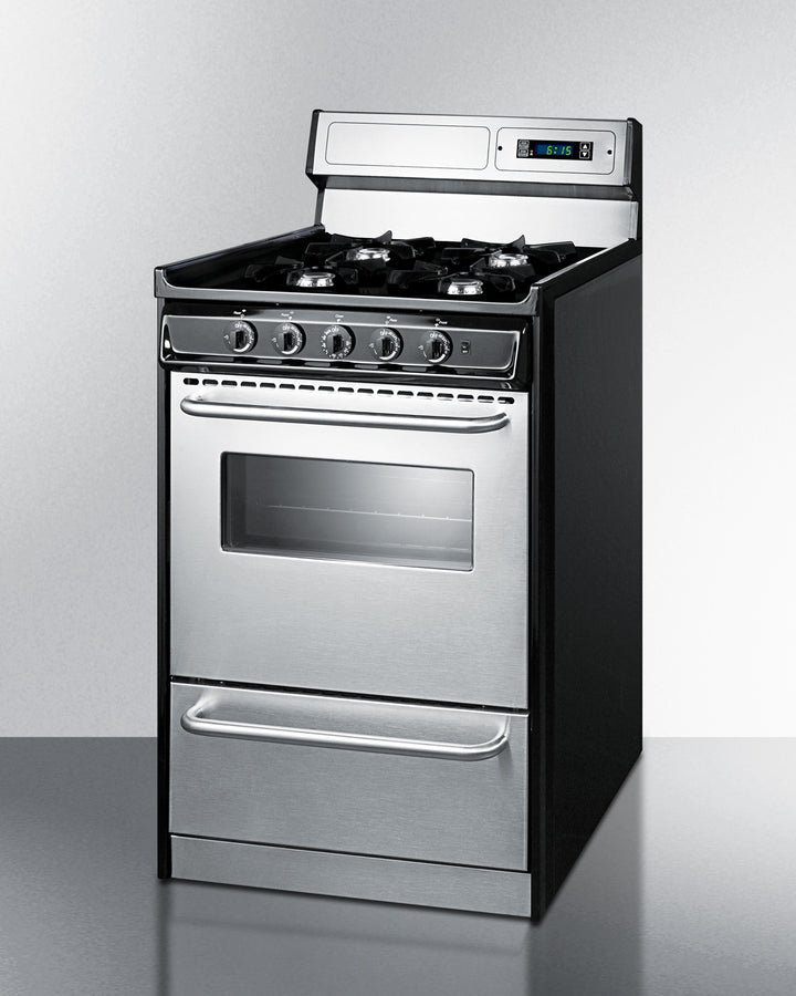 Summit 20" Wide Gas Range Open Burners