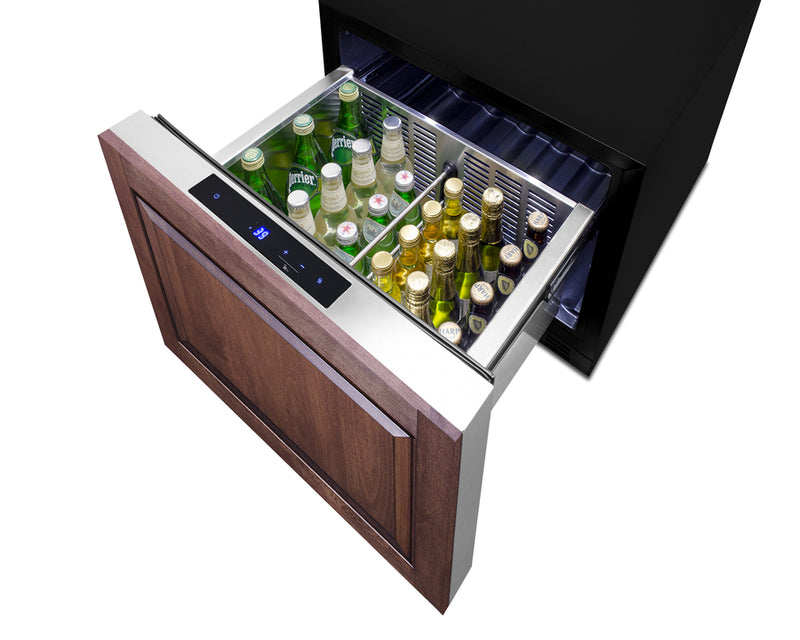 Summit 21.5" Wide Built-In Drawer Refrigerator Panel-Ready