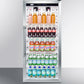 Summit 22" Wide Glass Door Beverage Center with Stainless Steel Cabinet