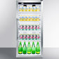 Summit 22" Wide Glass Door Beverage Center with Stainless Steel Cabinet