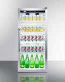 Summit 22" Wide Glass Door Beverage Center with Stainless Steel Cabinet
