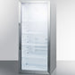 Summit 22" Wide Glass Door Beverage Center with Stainless Steel Cabinet