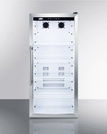Summit 22" Wide Glass Door Beverage Center with White Cabinet