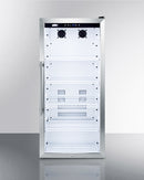 Summit 22" Wide Glass Door Beverage Center with White Cabinet