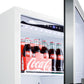 Summit 22" Wide Glass Door Beverage Center with White Cabinet