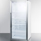 Summit 22" Wide Glass Door Beverage Center with White Cabinet