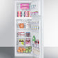 Summit 22" Wide Top Mount Refrigerator-Freezer in White Full