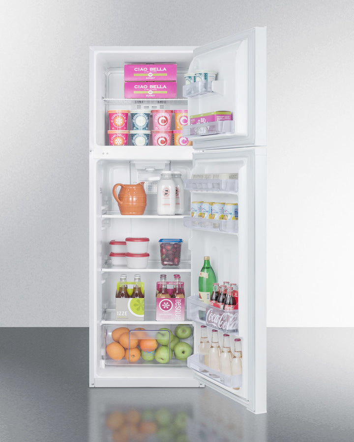 Summit 22" Wide Top Mount Refrigerator-Freezer in White Full
