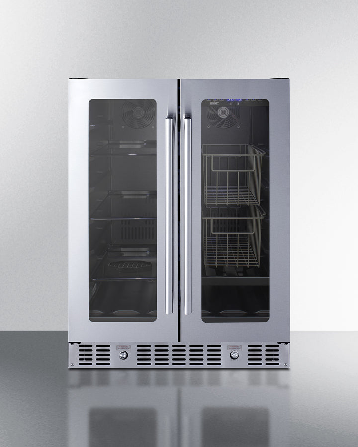 Summit 24" Built-In Dual-Zone Produce Refrigerator ADA Compliant