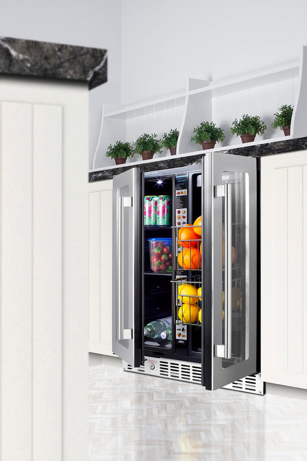 Summit 24" Built-In Dual-Zone Produce Refrigerator ADA Compliant