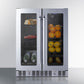 Summit 24" Built-In Dual-Zone Produce Refrigerator ADA Compliant