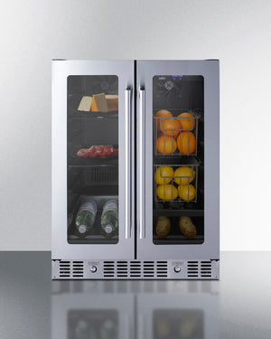 Summit 24" Built-In Dual-Zone Produce Refrigerator ADA Compliant