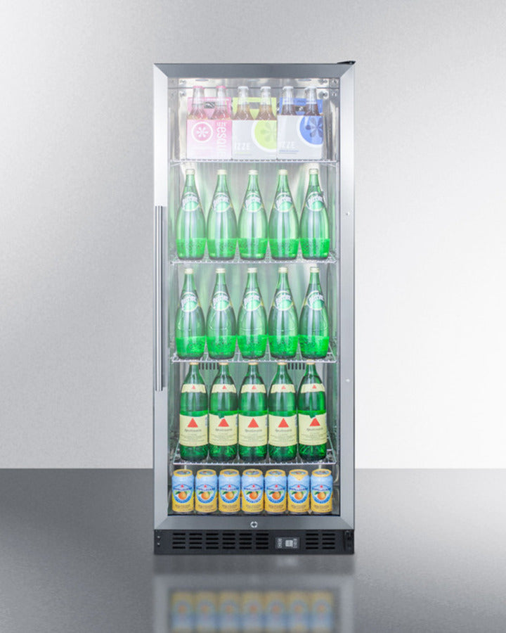 Summit 24" Wide 11 Cu.Ft. Beverage Center with Black Cabinet
