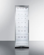 Summit 24" Wide 12.6 Cu.Ft. Beverage Center with Stainless Steel Cabinet and Left Hand Door