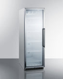 Summit 24" Wide 12.6 Cu.Ft. Beverage Center with Stainless Steel Cabinet and Left Hand Door