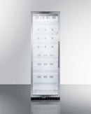 Summit 24" Wide 12.6 Cu.Ft. Beverage Center with White Cabinet and Left Hand Door