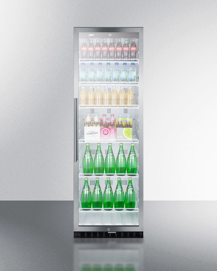Summit 24" Wide 12.6 Cu.Ft. Beverage Center with White Cabinet