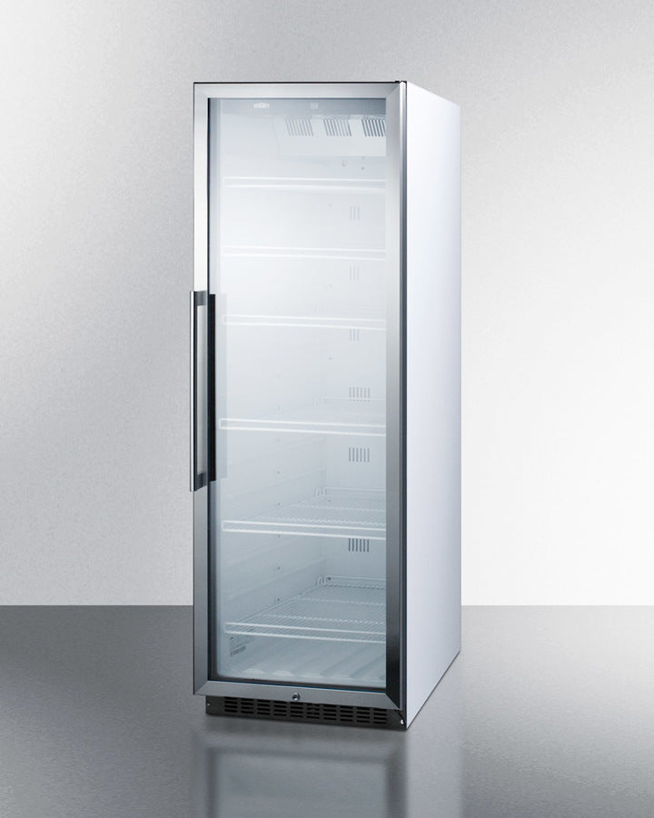 Summit 24" Wide 12.6 Cu.Ft. Beverage Center with White Cabinet