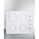 Summit 24" Wide 230V 4-Burner Radiant Cooktop 