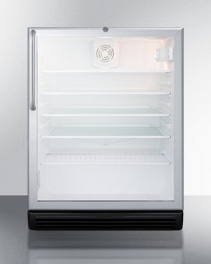 Summit 24" Wide 5.5 Cu.Ft. Built-In Beverage Center with Stainless Steel Cabinet