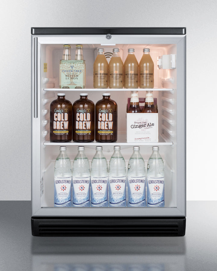 Summit 24" Wide 5.5 Cu.Ft. Built-In Beverage Center with Thin Handle