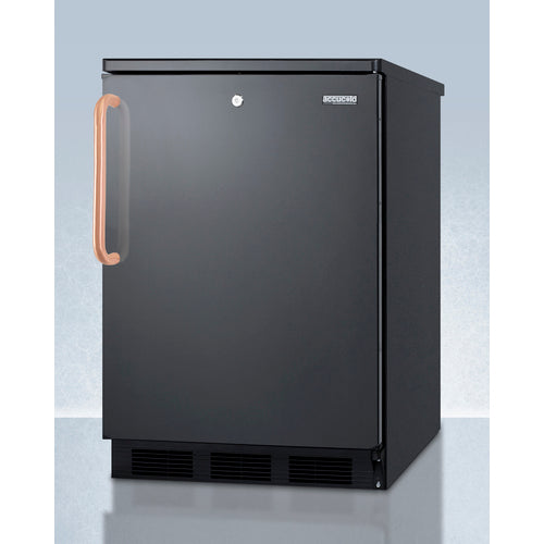 Summit 24" Wide All-Refrigerator with Antimicrobial Pure Copper Handle 