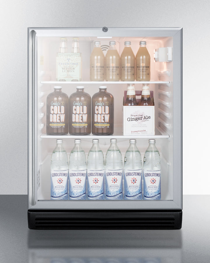 Summit 24" Wide Beverage Center with Full-Length Towel Bar Handle ADA Compliant