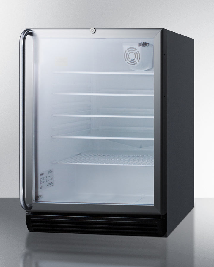 Summit 24" Wide Beverage Center with Full-Length Towel Bar Handle ADA Compliant