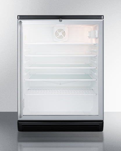 Summit 24" Wide Beverage Center with Full-Length Towel Bar Handle