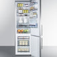Summit 24" Wide Bottom Freezer Refrigerator