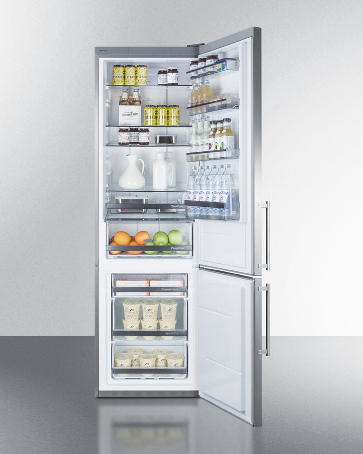 Summit 24" Wide Bottom Freezer Refrigerator