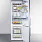 Summit 24" Wide Bottom Freezer Refrigerator