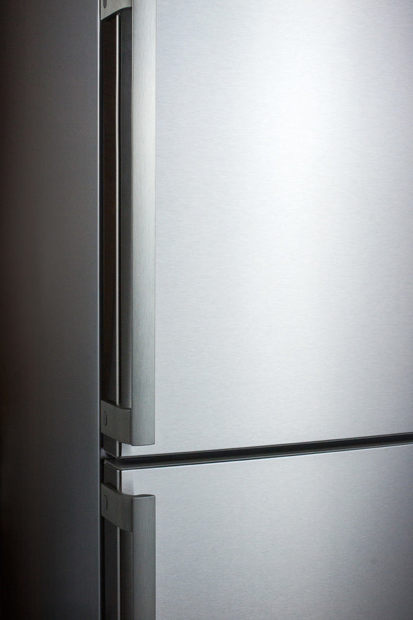 Summit 24" Wide Bottom Freezer Refrigerator in Stainless Steel with Digital Controls
