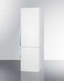 Summit 24" Wide Bottom Freezer Refrigerator in White with Digital Controls