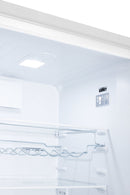 Summit 24" Wide Bottom Freezer Refrigerator in White with Digital Controls